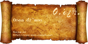 Onea Ámon névjegykártya